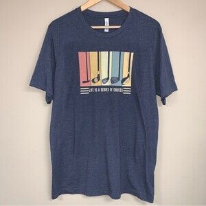 Golf Gray Short Sleeve T-Shirt Men’s XL Life Series Club Choices Top Graphic Tee